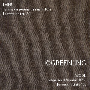 Laine/Wool Tanin Raisin/Grape seed tannin Fer1 ©GREEN'ING