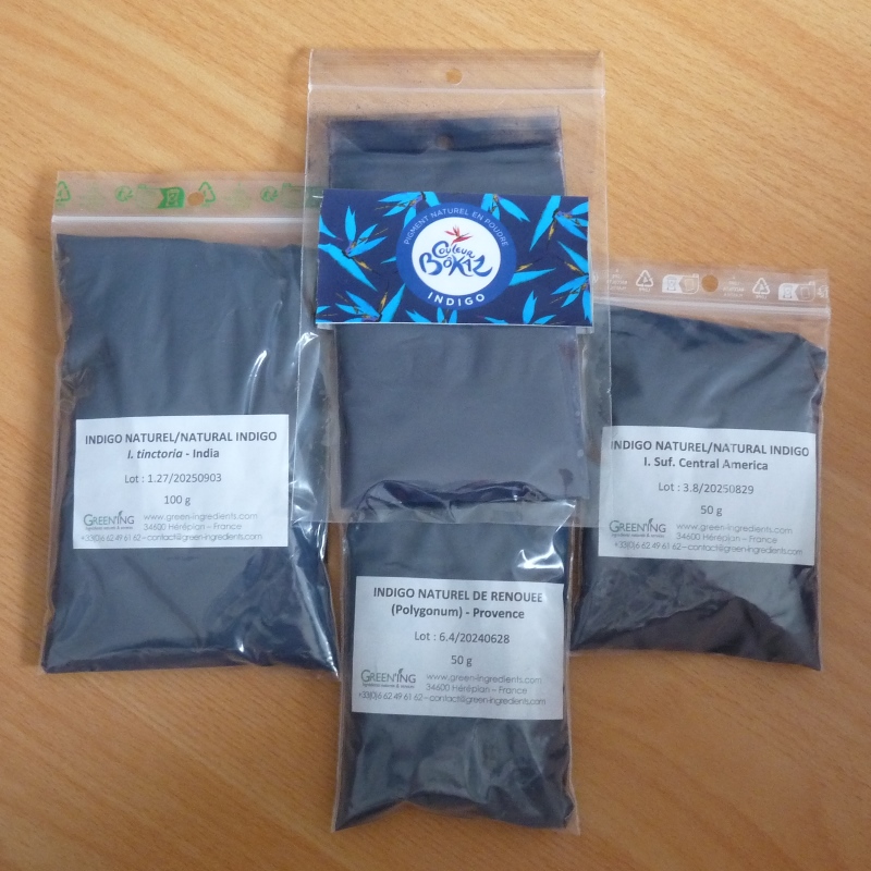 Kit 4 indigo naturels - coffret luxe / 4 natural indigos - luxury set ©GREEN'ING